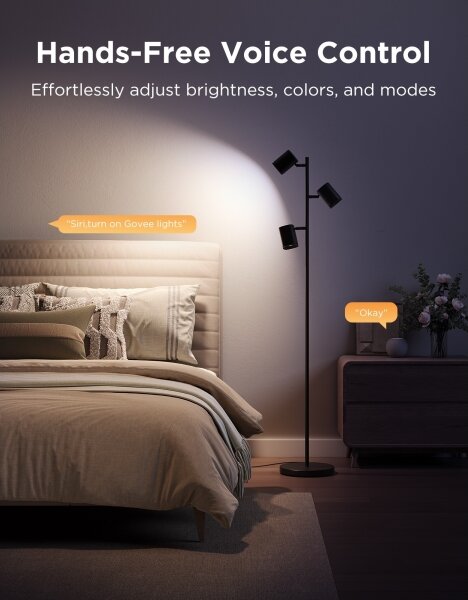 Govee - LED RGBICWW Stmívatelná stojací lampa TREE MATTER LED/48W/230V Wi-Fi