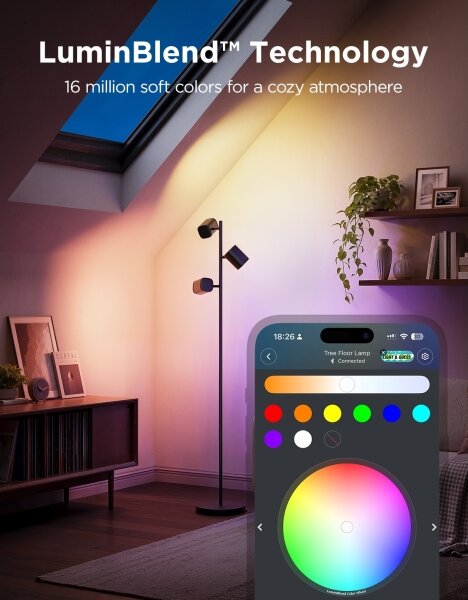 Govee - LED RGBICWW Stmívatelná stojací lampa TREE MATTER LED/48W/230V Wi-Fi