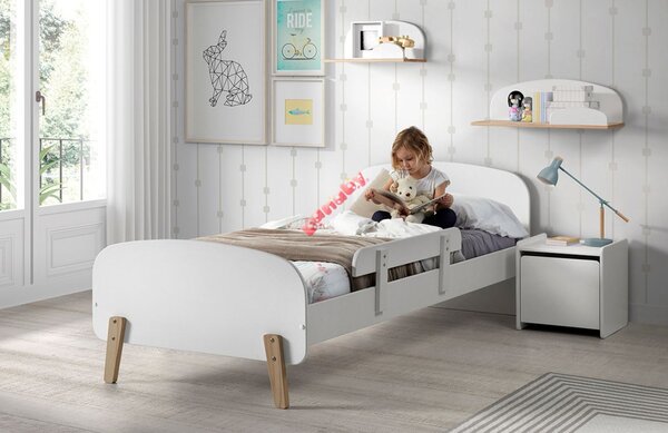 Bílá lakovaná dětská zábrana Vipack Kiddy 24,5 x 90,5 cm