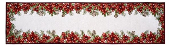 Prostírání MOTIV vánoční hvězda červenozelená běhoun delší strana 100-170 cm