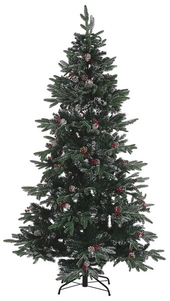 Zasněžený umělý vánoční stromek 210 cm zelený DENALI