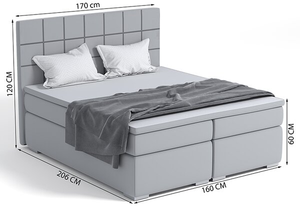 Boxspring 160x200 cm Berio Madryt 985