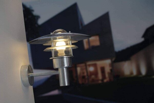 Nordlux Venkovní nástěnná lampa Lønstrup 22, IP44 Barva: galvanizace