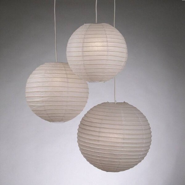 Závěsné papírové stínidlo NORDLUX Riso Varianta: Ø 350 x 350 mm, bílá