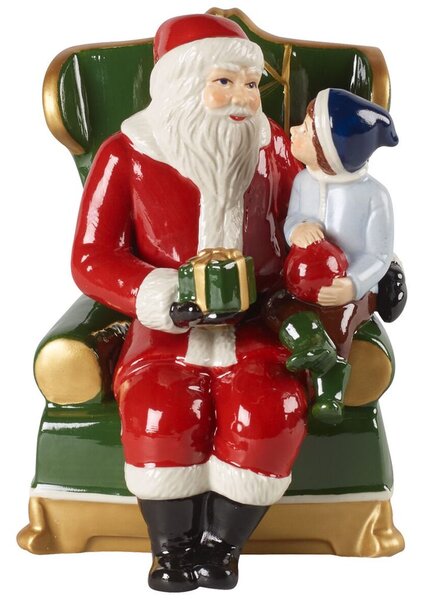 Christmas Toys Santa v křesle s hracím mechanismem, 15 x 10 cm, Villeroy & Boch