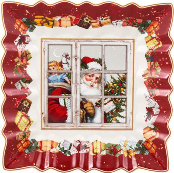 Toy's Fantasy Čtvercová mísa, Santa za oknem 23 cm, Villeroy & Boch