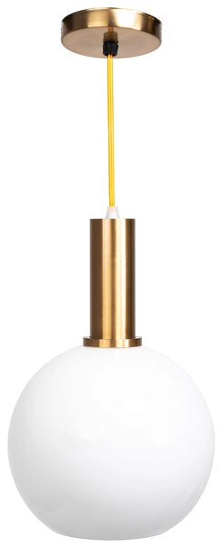 Toolight - Závěsná stropní lampa, mléčné sklo bílá/zlatá APP666-1CP
