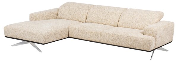 ROHOVÁ SEDAČKA, textil, béžová Livetastic - Sedací soupravy, Online Only