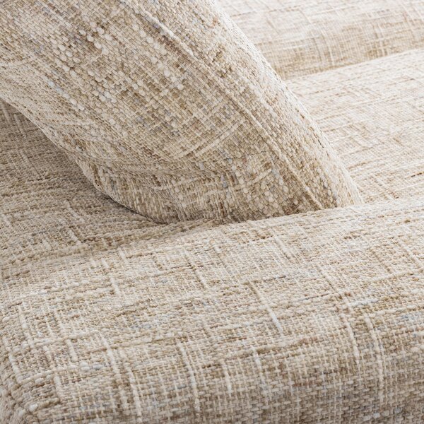 ROHOVÁ SEDAČKA, textil, béžová Livetastic - Sedací soupravy, Online Only