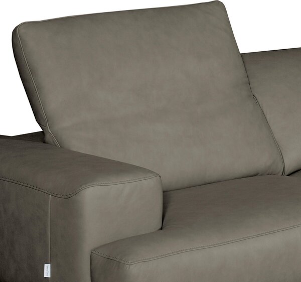 ROHOVÁ SEDAČKA, kůže, šedá Livetastic - Sedací soupravy, Online Only