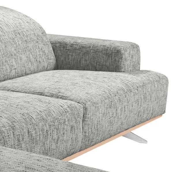 ROHOVÁ SEDAČKA, textil, šedá Livetastic - Sedací soupravy, Online Only