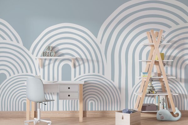 Fototapeta Bílé a šedé pozadí s bílými čarami, Designové fototapety na zeď, Populární fototapety, w08037 - Tapeko.co.cz
