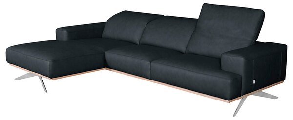 ROHOVÁ SEDAČKA, kůže, modrá Livetastic - Sedací soupravy, Online Only