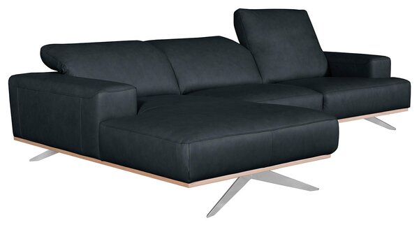ROHOVÁ SEDAČKA, kůže, modrá Livetastic - Sedací soupravy, Online Only