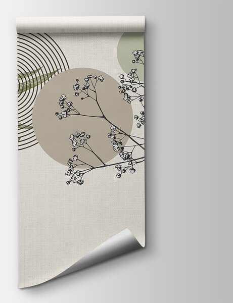 Fototapeta Botanický design s abstraktními prvky, Přírodní fototapety, Populární fototapety, w07979 - Tapeko.co.cz