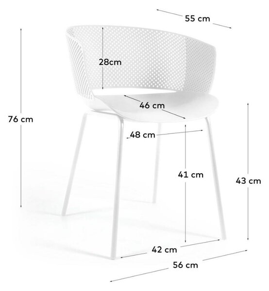 Bílá plastová zahradní židle Kave Home Yeray