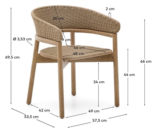 Béžová zahradní židle Kave Home Arinella