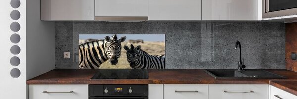Dekorační panel sklo Dvě zebry pksh-70684470