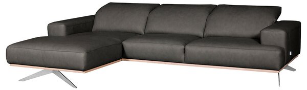 ROHOVÁ SEDAČKA, kůže, černá Livetastic - Sedací soupravy, Online Only