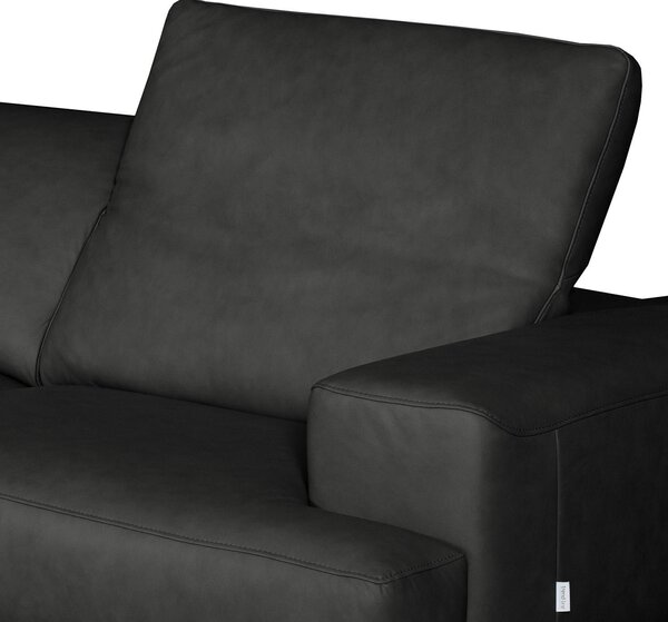ROHOVÁ SEDAČKA, kůže, černá Livetastic - Sedací soupravy, Online Only
