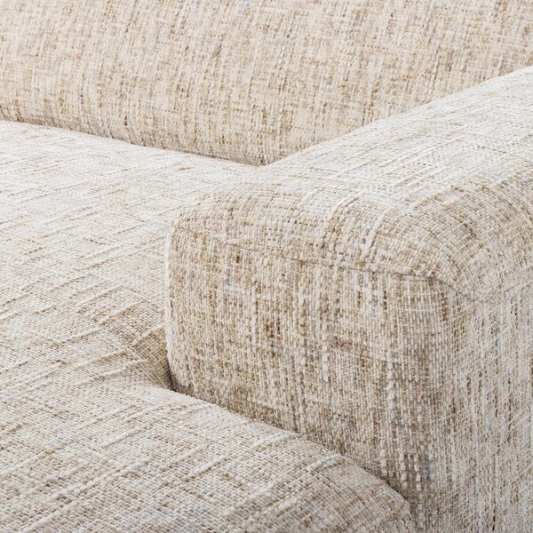 ROHOVÁ SEDAČKA, textil, béžová Livetastic - Sedací soupravy, Online Only