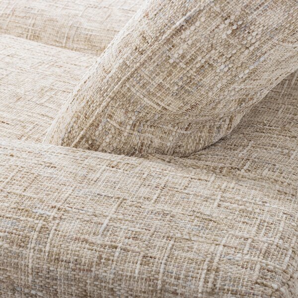 ROHOVÁ SEDAČKA, textil, béžová Livetastic - Sedací soupravy, Online Only
