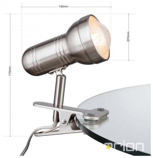 Orion Str10-411-S Klipová stolní lampa WILHELM satin