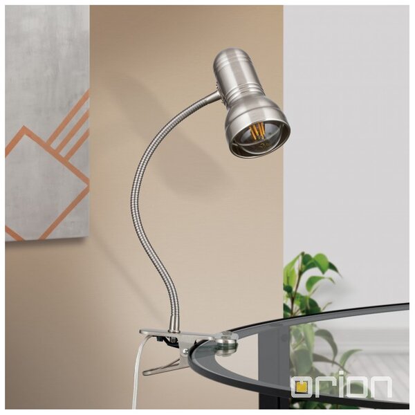 Orion Str10-319-S Stolní lampa s klipem WILHELM satin