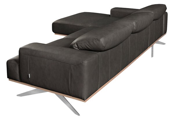 ROHOVÁ SEDAČKA, kůže, černá Livetastic - Sedací soupravy, Online Only