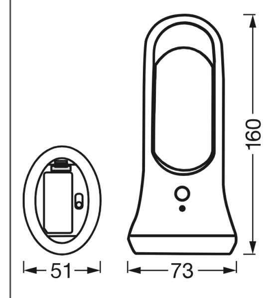 Osram - LED Orientační svítidlo se senzorem MOBILE LED/0,7W/4xAAA bílá