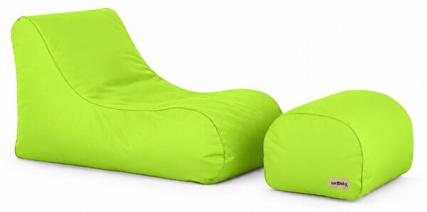 SakyPaky Plážo sedací vak s podnožníkem limeta