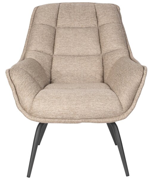 -25 % Dny MOMENTI– White Label Tmavě béžové čalouněné lounge křeslo WLL COMFORTABLE THOMAS