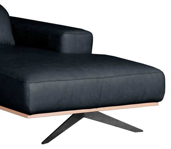 ROHOVÁ SEDAČKA, kůže, modrá Livetastic - Sedací soupravy, Online Only