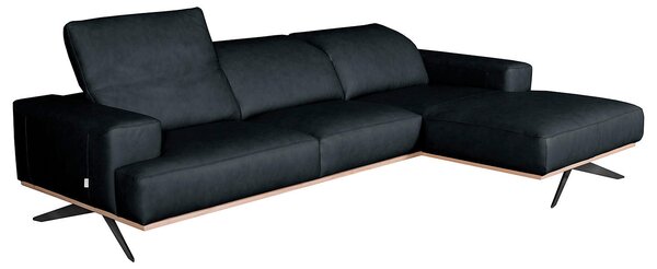 ROHOVÁ SEDAČKA, kůže, modrá Livetastic - Sedací soupravy, Online Only