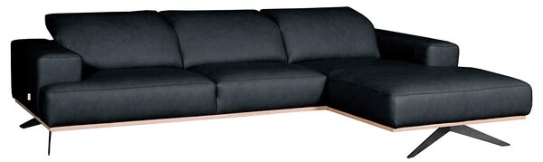 ROHOVÁ SEDAČKA, kůže, modrá Livetastic - Sedací soupravy, Online Only