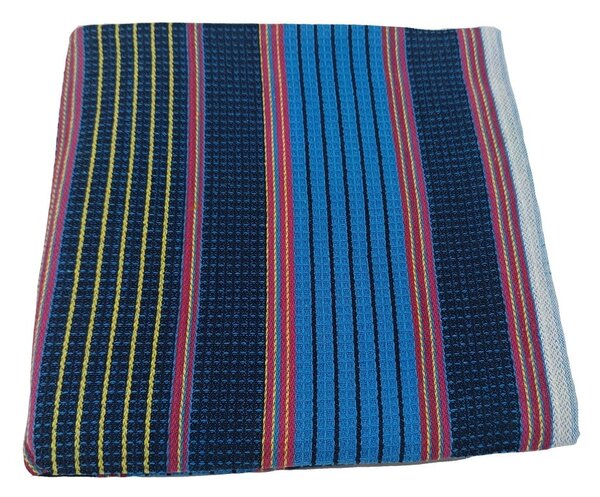 Modrý vaflový pracovní bavlněný ručník 50x100 cm – JAHU collections