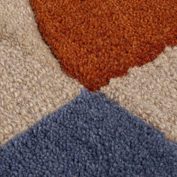 Béžový ručně tkaný vlněný koberec 160x230 cm Mia Scallop Frame – Flair Rugs