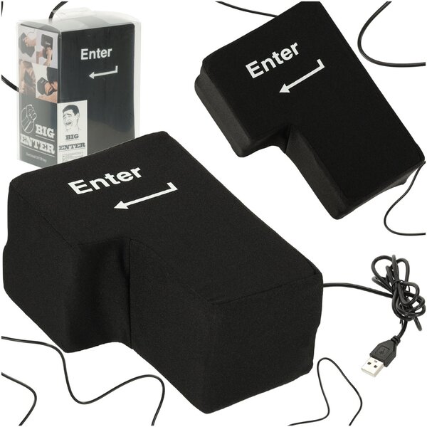 Antistresní polštář Enter klávesa USB - XL