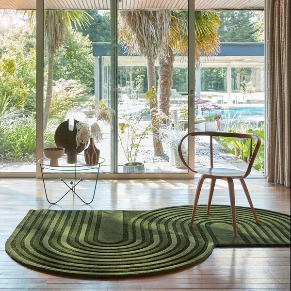 Zelený ručně tkaný vlněný koberec 150x240 cm Conway Retro – Flair Rugs