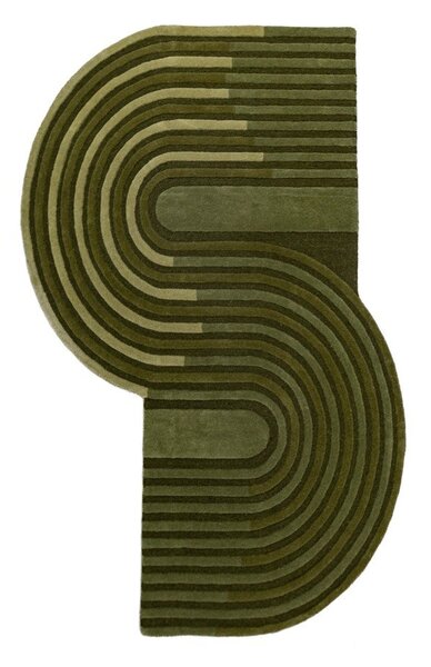 Zelený ručně tkaný vlněný koberec 150x240 cm Conway Retro – Flair Rugs