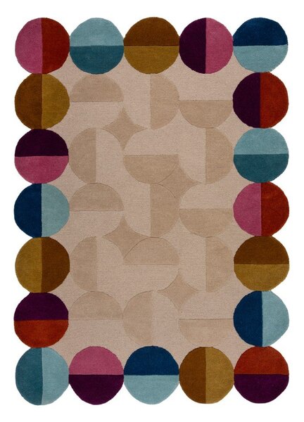 Béžový ručně tkaný vlněný koberec 160x230 cm Mia Textured Scallop – Flair Rugs