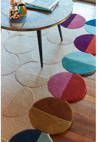 Béžový ručně tkaný vlněný koberec 160x230 cm Mia Textured Scallop – Flair Rugs
