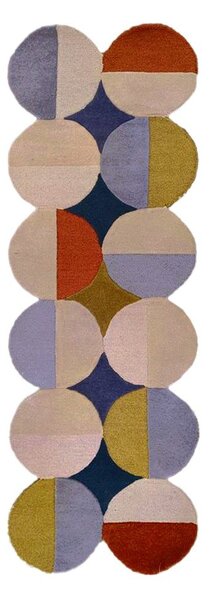 Ručně tkaný vlněný běhoun 80x230 cm Mia Ellipse – Flair Rugs