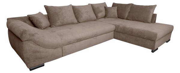 ROHOVÁ SEDAČKA, textil, hnědá P & B - Sedací soupravy, Online Only