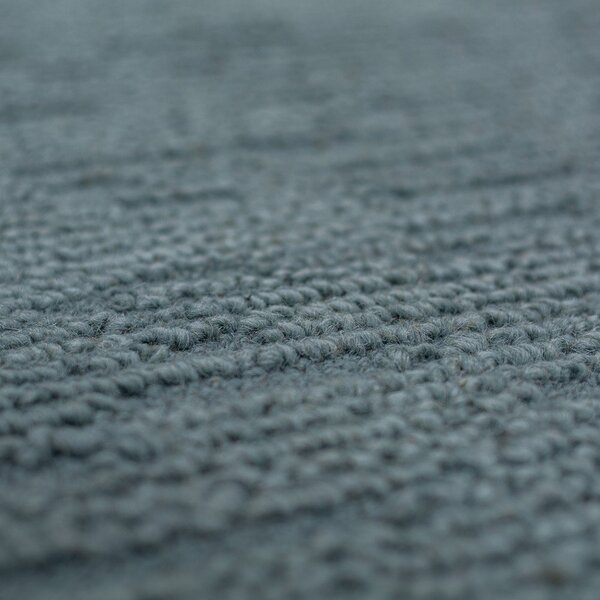 Šedomodrý ručně tkaný vlněný koberec 200x290 cm Harris Boucle – Flair Rugs