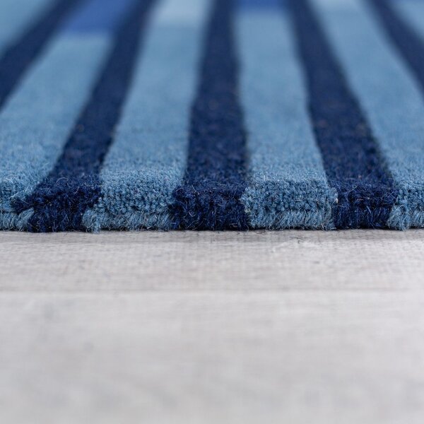 Tmavě modrý ručně tkaný vlněný koberec 120x180 cm Conway Retro – Flair Rugs