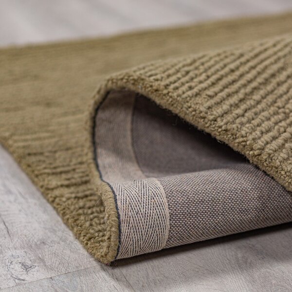Khaki ručně tkaný vlněný koberec 160x230 cm Harris Boucle – Flair Rugs