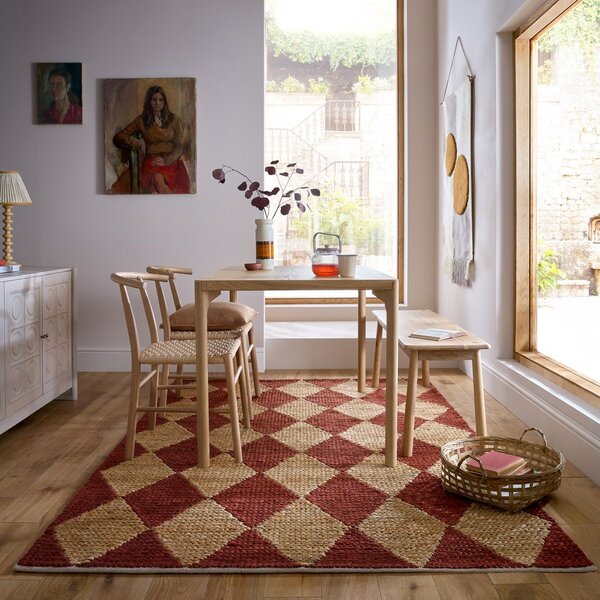 Ručně tkaný koberec s příměsí juty v terakotové barvě 120x170 cm Effie Diamond – Flair Rugs
