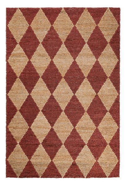 Ručně tkaný koberec s příměsí juty v terakotové barvě 120x170 cm Effie Diamond – Flair Rugs