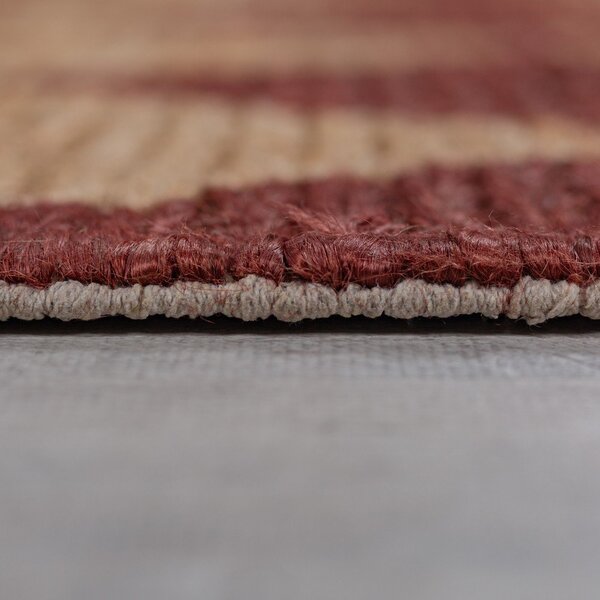 Ručně tkaný koberec s příměsí juty v terakotové barvě 120x170 cm Effie Diamond – Flair Rugs
